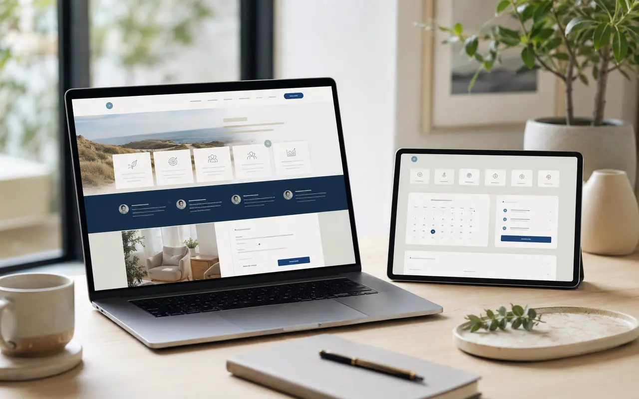 Websiteconcept voor Forward Coaching