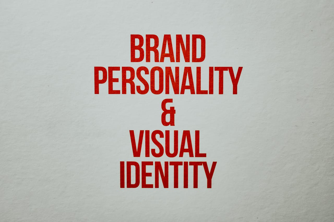 Mastering the First Impression: Your intriguing post title goes here Red text emphasizing brand personality and visual identity on a neutral background.