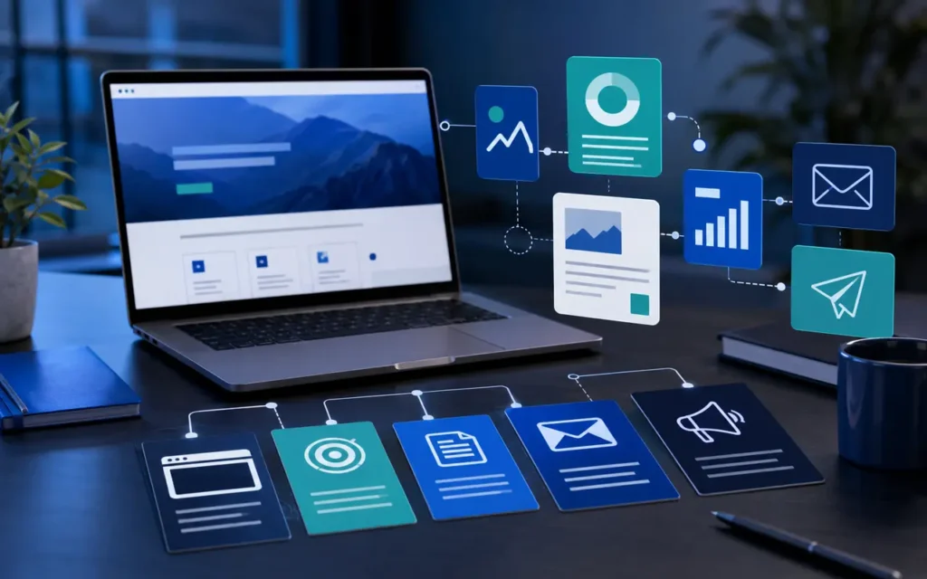 Samenhangende digitale groeistrategie met verbonden marketingkanalen