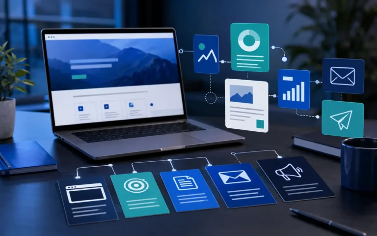 Samenhangende digitale groeistrategie met verbonden marketingkanalen